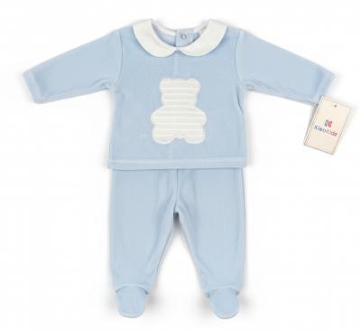 KL24107-S  Luxury Velour Teddy Two Piece  (NB-6 months)