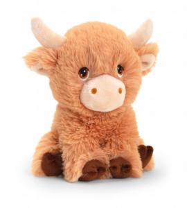 KTSE1777  18cm Keeleco Shaggy Highland Cow 