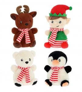 KTSX3551  17cm Keeleco Christmas Pals  (4 Assorted)