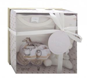 KXK3195-C  Cream "Rocking Horse" 4 Piece Gift Set 
