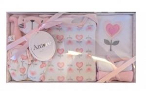 KXK3294-P  Flower Pink 7 Piece Gift Set 