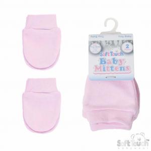 STLBW_PRP115P  Pair of Low birth weight Scratch Mitts  (Tiny baby)