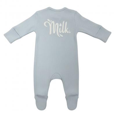 LD10096_SKY  Sky "Milk" Ribbed Zipped All In One   (0-9m)