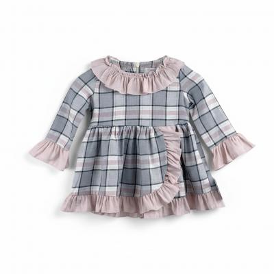 LD15058-P  Pink Plaid Party Dress Set  (6-24 months)
