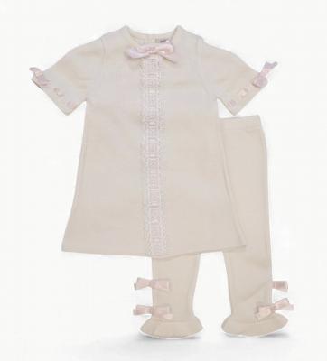 LD212021-I  Fine Knit Spanish Leggings Set  (0-9 months)