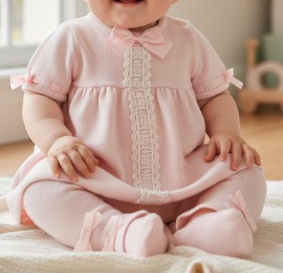 LD212021-P  Fine Knit Spanish Leggings Set  (0-9 months)