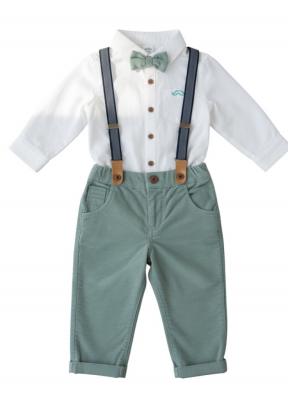 LGG11531A  Corduroy Bow Tie  Set with Braces  (12-24 months)