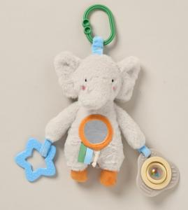 LJ09839   Elephant Activity Toy with Teether and Mirror 