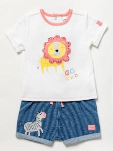 LJB04599  Go Wild Stripe Shorts Set  (3-18 months)