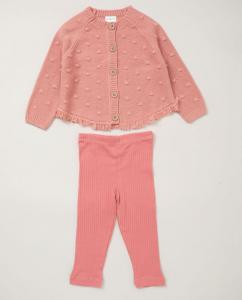 LJE07930B  Knitted Fringed Set  (2-5 years)