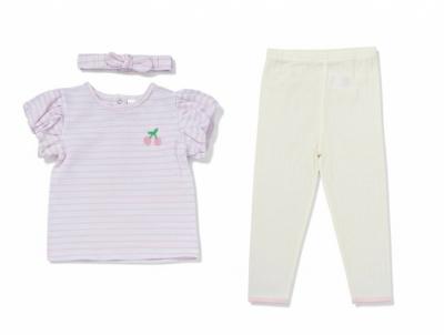 LJF09149-B  Seersucker "Cherry" Outfit  (12-24 months)