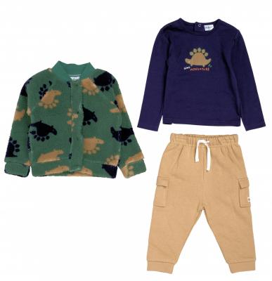 LJG11548-A  Stegasaurus Three Piece Set  (12-24 months)