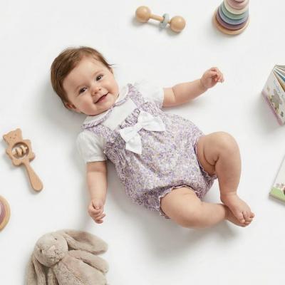 LT0846-L  Floral Bodysuit and Play Romper  (3-18 months)