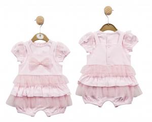 MB5306A  Ruffle Back Romper Dungaree Set (12-24 months)