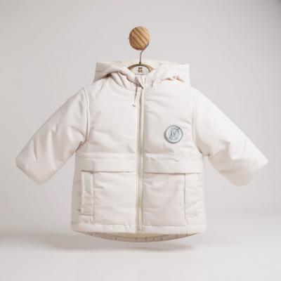 MB5901A White Hooded Coat (12-24 months)