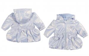 MB6233 Pearlised Coat with Bow (3-9 months)