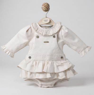 MB6544W  Diamond Jam Pant dungaree and top (3-12 months)