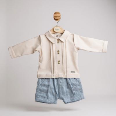 MB6563S  Corduroy and Pintuck Top and Bloomer (3-9 months)