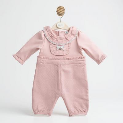 MB6695  Pointelle and lace warm romper  (3-12 months)