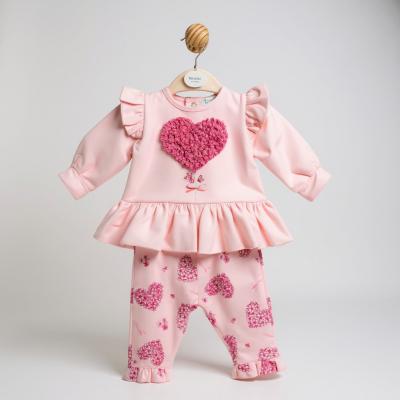 MB6789  3D heart Top and Leggings  (3-9 months)