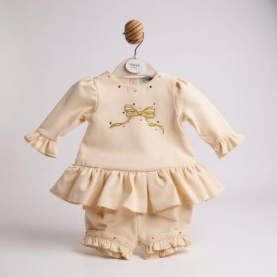 MB6808I  Ivory Top and Bloomer Set  (3-9 months)