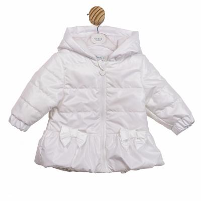 MB6878B  White   Bow Coat  (3-5  years)