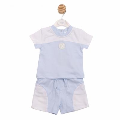 MB7007  Colour Block Shorts Set  (3-9 months)