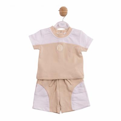 MB7013  Colour Block Shorts Set  (3-9 months)