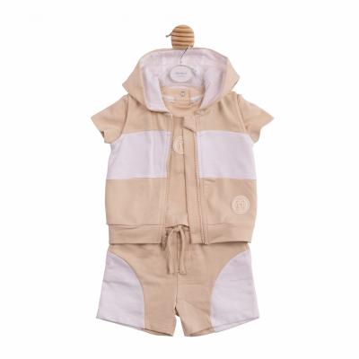 MB7014  Colour Block Gilet Set  (3-9 months)