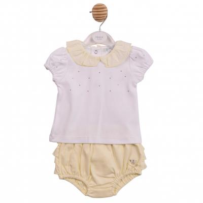 MB7106A  Diamante and Frilled Rear Bloomer Set  (12-24 months)