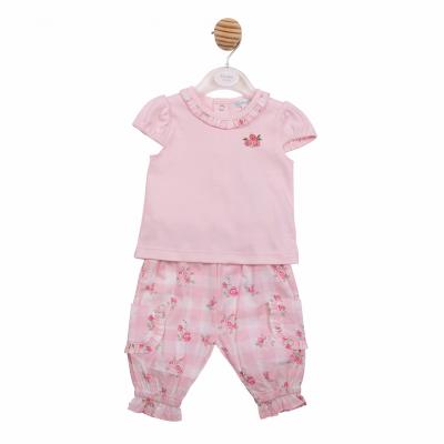 MB7162B  Floral and Check Trouser Set  (3-5 years)