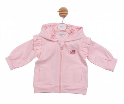 MB7165  Floral and Check Hooded Jacket  (3-9 months)