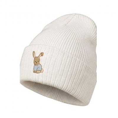 ML0503-0463-WS  White/Sky Knitted "Rabbit" Hat  (One Size)