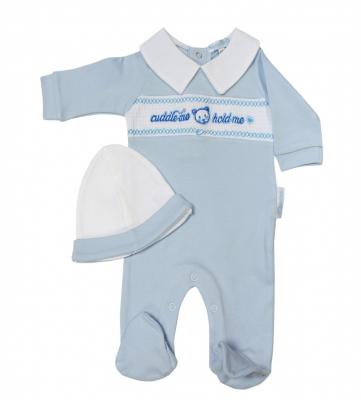 ML2120-6071S  Smocked "Cuddle Me" All In One Set  (NB-6m)