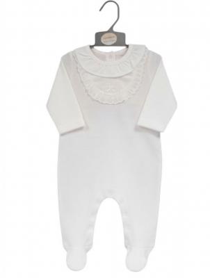 ML2120-6212-W  White "Lace and Bow" All In One  (NB-6m)