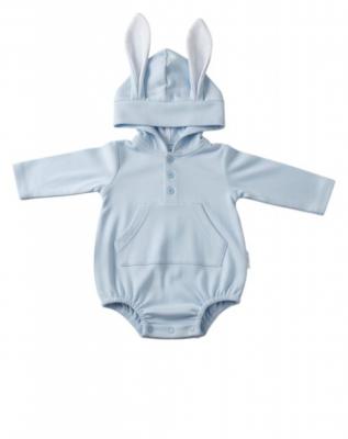 ML2120-6336S  Sky Hooded Short Romper with Ears  (NB-9m Choose)