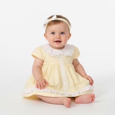 ML2120-6364y  "Lace and Bow" Dress Set  (NB-6m)