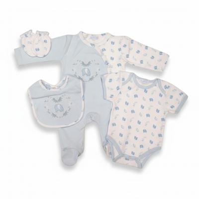 ML25-1331-S  "Elephant" 4 Piece Set  (NB-6 months)