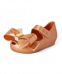 MeRoxyG-A  Gold Jelly Bow Shoes Pack of 12  (EU20-25)