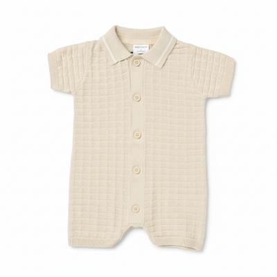 NSH13853A  Waffle True Knit Romper ( 9-24 months)