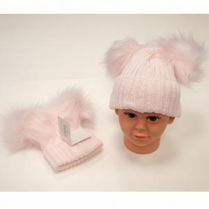 NT0332P Pink Double Pom Pom Hat (Choose)