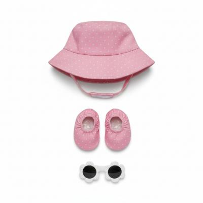 NT0503-0643 Dotty Hat UPF 50+, Sunglasses UV400 & Shoes (6-18m)