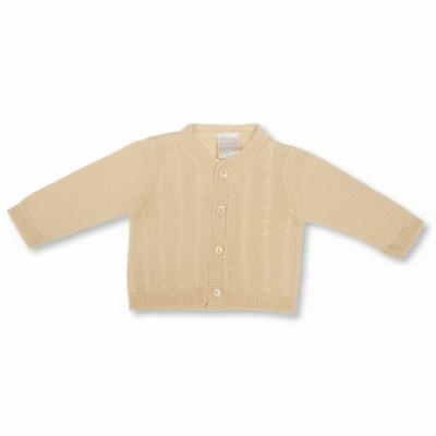 NT10-1001T  Taupe Cable Knit Cardigan  (NB-9 months)