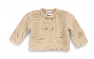 NT10-188-T  Taupe Double Button Cardigan  (9-24 months)