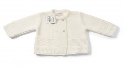 NT10-188-W  White Double Button Cardigan  (9-24 months)
