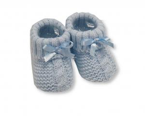 NT116-354-S  Sky Cable Knit Booties 