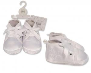 NT116-819W White Christening Shoes (0-18 months)