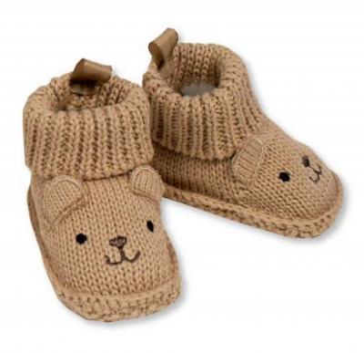 NT116-835T  "Teddy" Knit Booties 