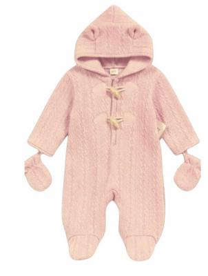 NT2020-2476P  Pink Pram Suit with toggles (NB - 9m)