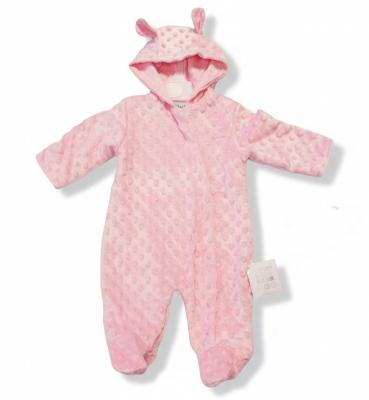 NT2020-2609P  Bubble/Popcorn Hooded All in One  (NB-9 months)